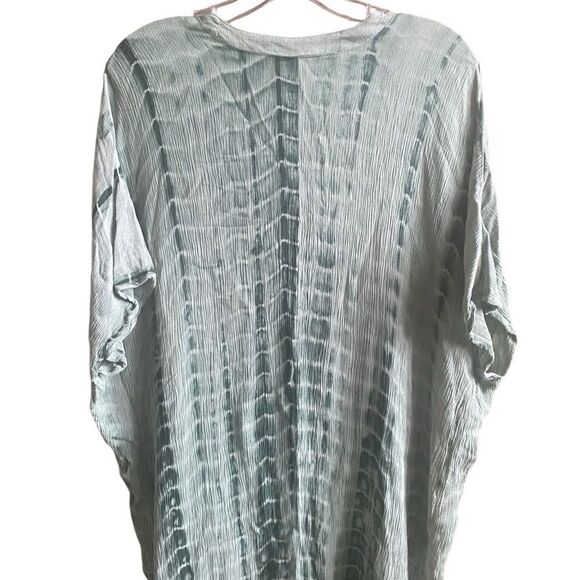 Umgee Green Boho Hippie Tie Dye Blouse. Size Large. - Picture 5 of 8